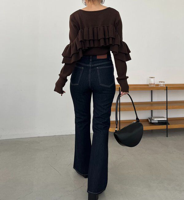  「【低身長サイズあり】フレアデニム」|デニム|