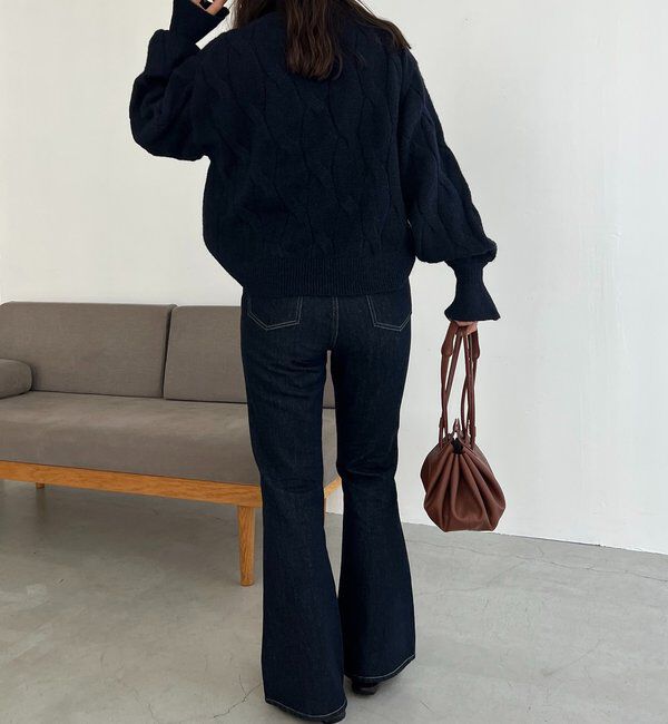  「【低身長サイズあり】フレアデニム」|デニム|