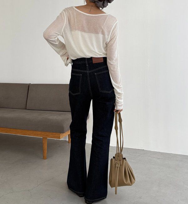  「【低身長サイズあり】フレアデニム」|デニム|