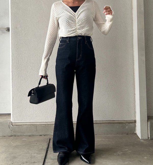  「【低身長サイズあり】フレアデニム」|デニム|