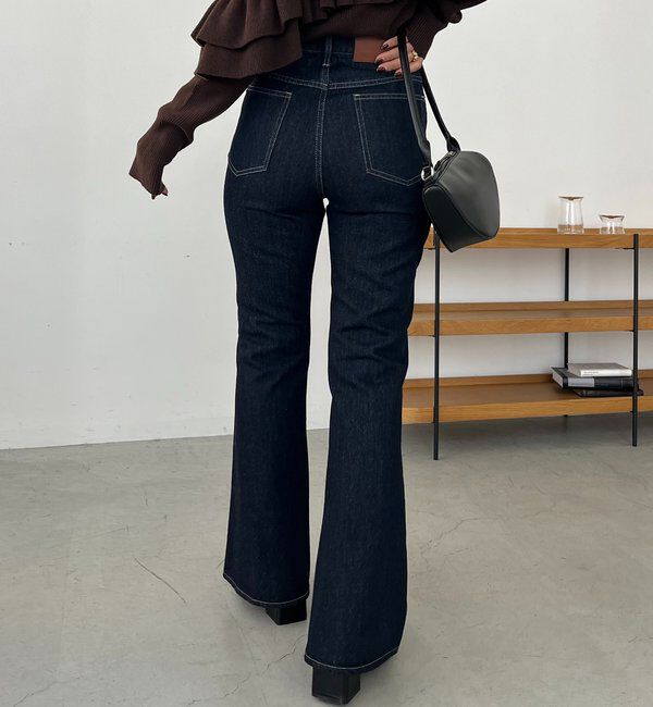  「【低身長サイズあり】フレアデニム」|デニム|