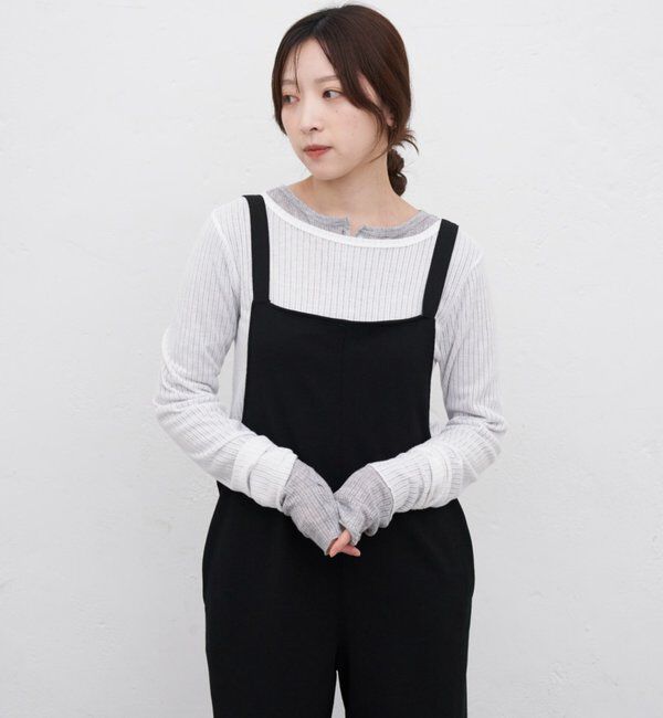  「《累計1.5万枚突破！》《全骨格細見え》カットジョーゼットキャミサロペット」|オールインワン|