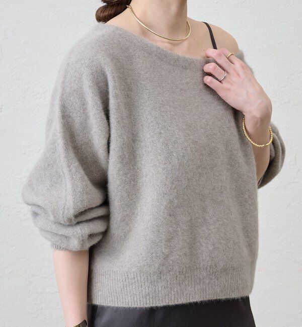  「ファーウールオフショルニット」|ニット・セーター|