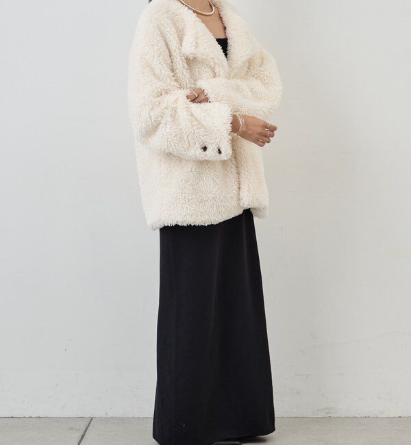  「ノーカラーボアコート」|その他|