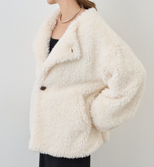  「ノーカラーボアコート」|その他|