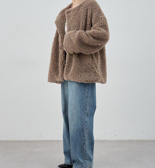  「ノーカラーボアコート」|その他|