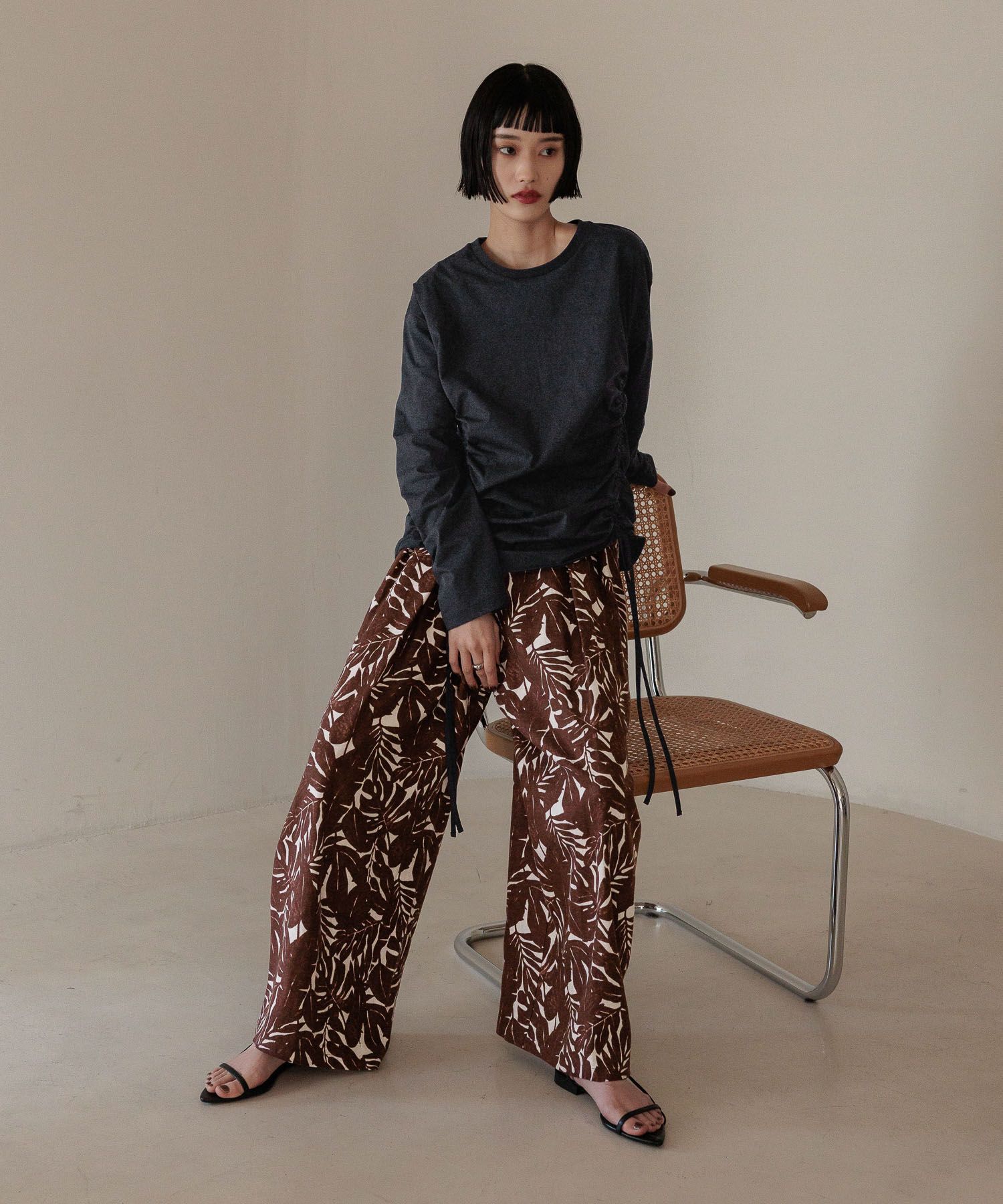 LOWRYS FARM「ホップサックイージーパンツ」|チノ|