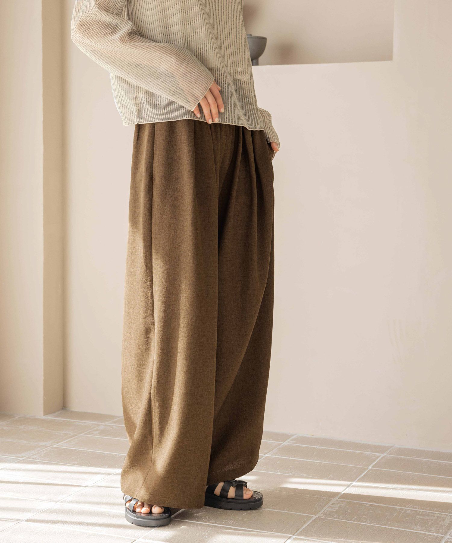 LOWRYS FARM「ホップサックイージーパンツ」|チノ|