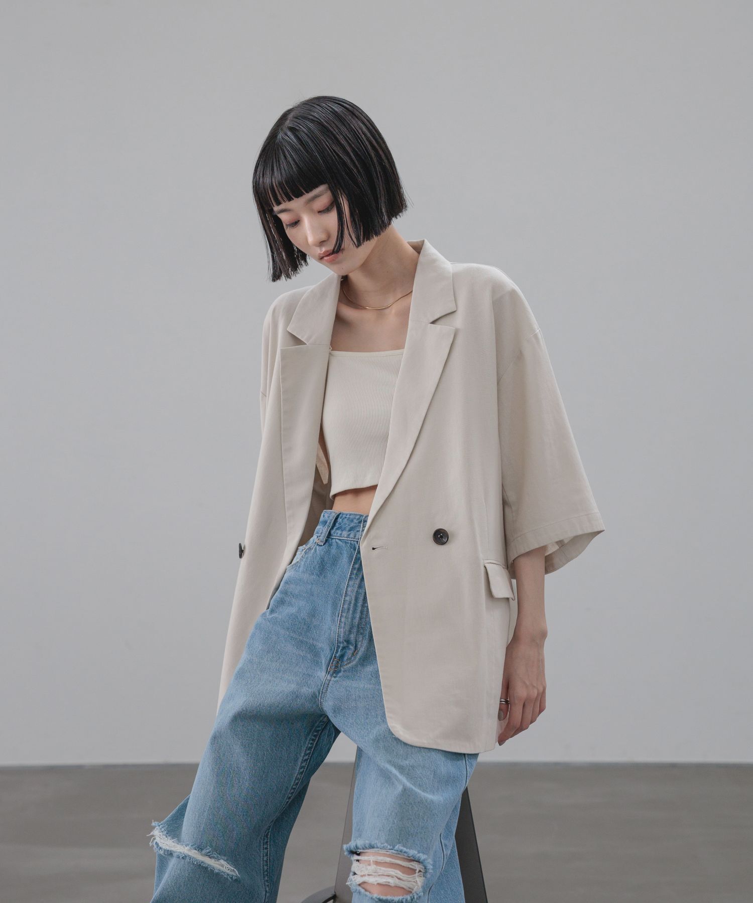 LOWRYS FARM「ソフリネンダブルジャケット」|その他|