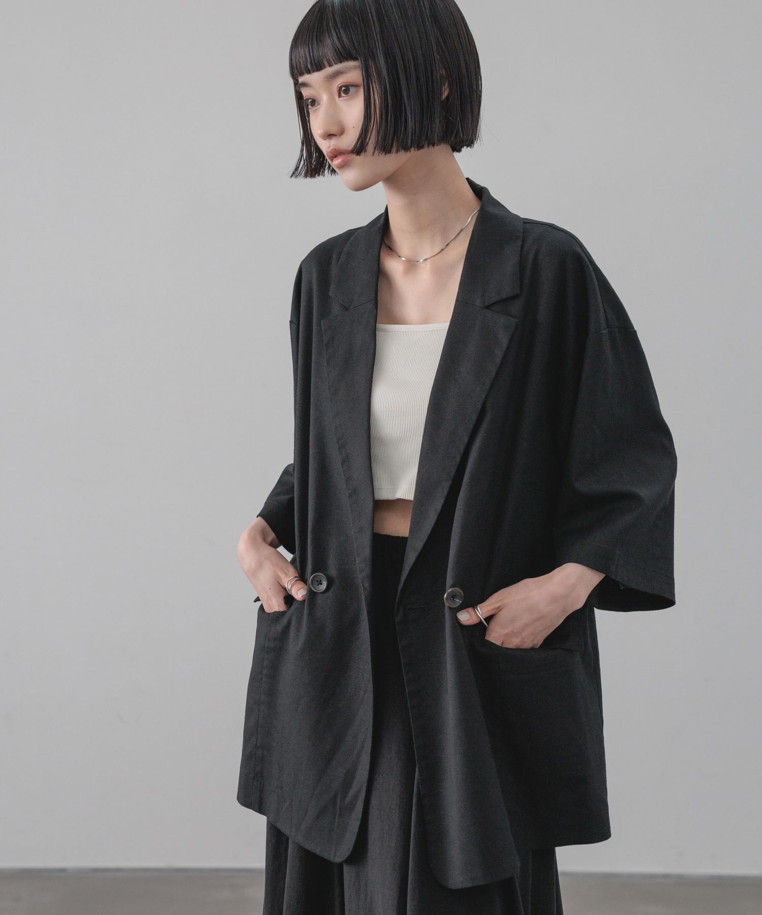 LOWRYS FARM「ソフリネンダブルジャケット」|その他|