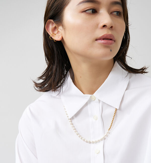 collex「【Ljud/ユード】ガラスバロックパール&times;ボールチェーンネックレス」|ネックレス|