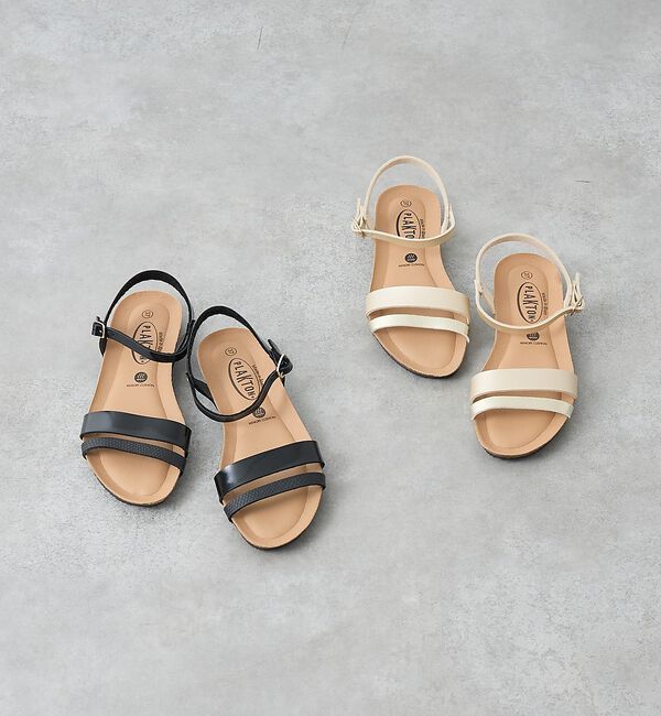 collex「【WEB限定】【PLAKTON/プラクトン】アンクルストラップフラットサンダル【」|サンダル|