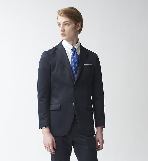 ABAHOUSE「【セットアップ対応】モックロディ WFバックメッシュ ジャケット」|テーラードジャケット|ネイビー