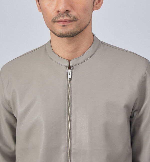 ABAHOUSE「【定番】ネオレザー シングル ライダース」|ライダースジャケット|