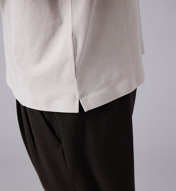 ABAHOUSE「【ノンストレス】定番 / COTTON LYCRA 圧着 クルーネック 半袖 T」|Tシャツ・カットソー|