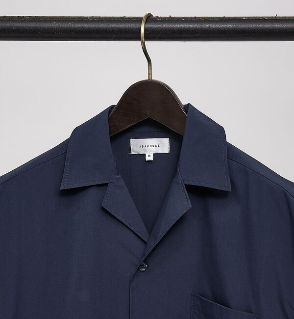 ABAHOUSE「【裾バイカラー】オープンカラー シャツブルゾン」|シャツ・ブラウス|