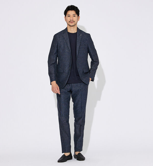 ABAHOUSE「【コットンシルケット】ポンチ クルーネック Tシャツ」|Tシャツ・カットソー|