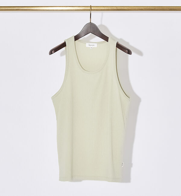 ABAHOUSE「【クルーネック】ストレッチテレコ タンクトップ」|キャミソール|セージグリーン