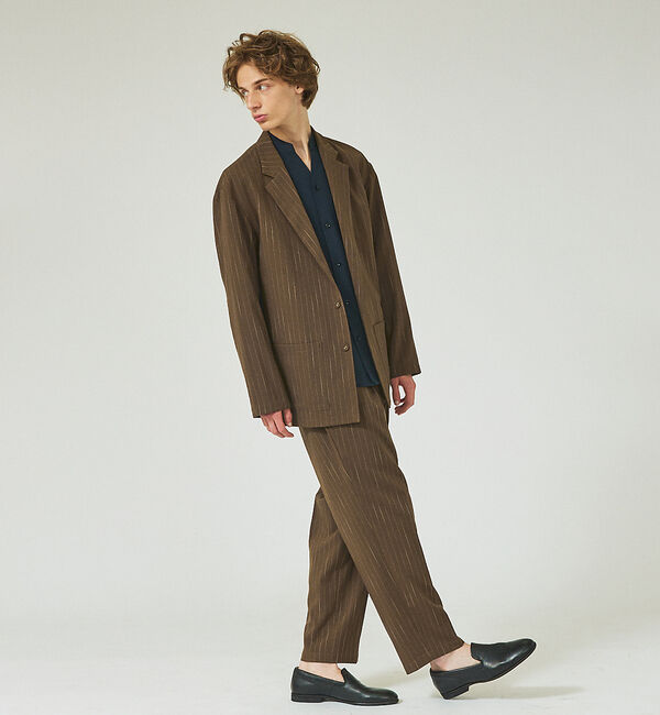 ABAHOUSE「【セットアップ対応】ストライプ ジャケット / セミオーバーサイズ」|テーラードジャケット|