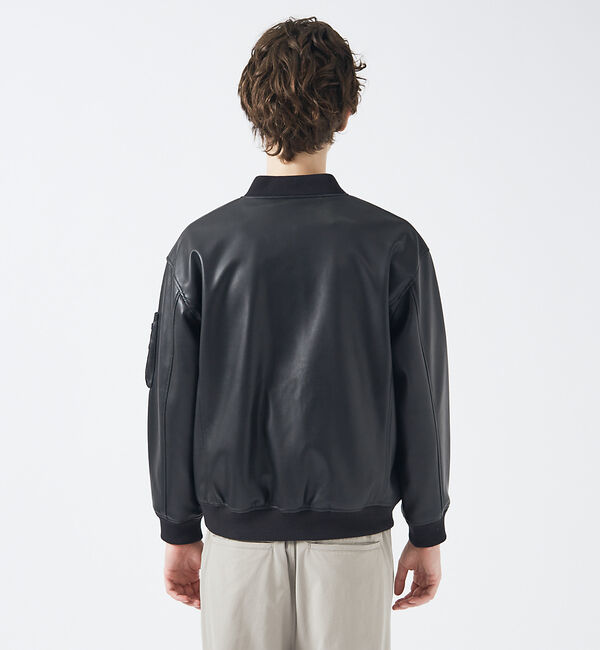 ABAHOUSE「【AH ABAHOUSE / MA-1型】エコレザー ブルゾン」|その他|