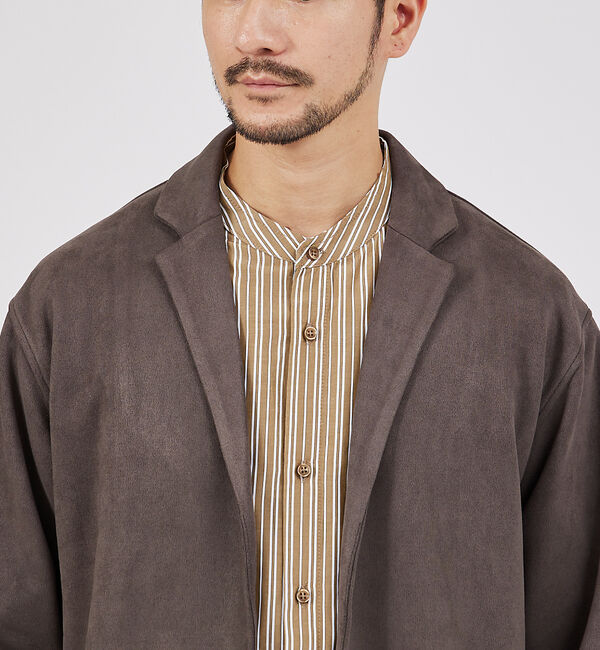 ABAHOUSE「【セットアップ対応】ネオスエード ジャケット カーディガン / シルキータッチ」|カーディガン|