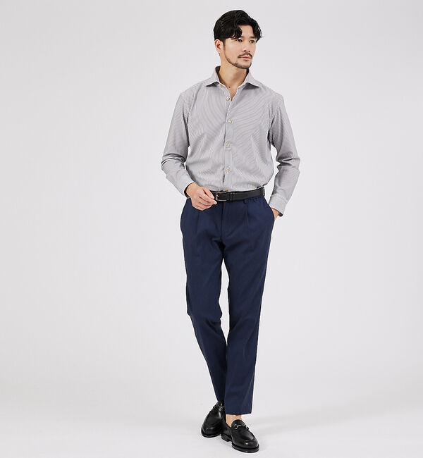 ABAHOUSE「【セットアップ対応】スーパーストレッチ リネンブレンド イージー スラックス」|スラックス|