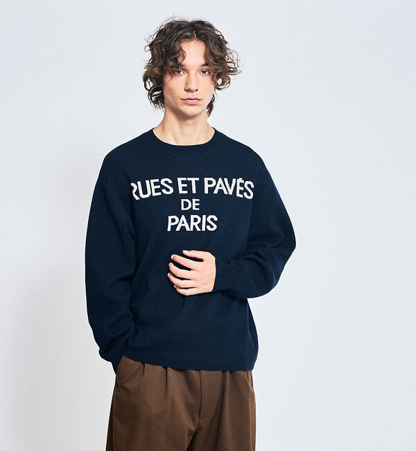 ABAHOUSE「ジャガードロゴニット プルオーバー / オーバーサイズ / LE TRIO AB」|ニット・セーター|