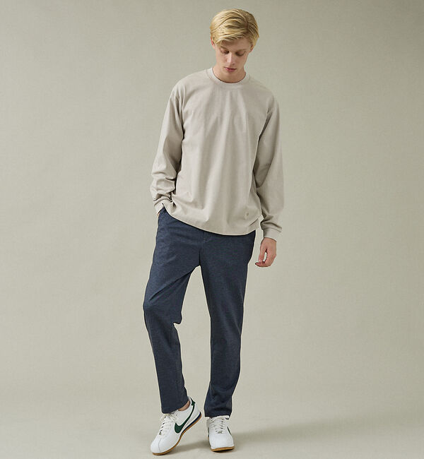 ABAHOUSE「ワンポイント刺繍　クルーネック長袖Tシャツ」|Tシャツ・カットソー|