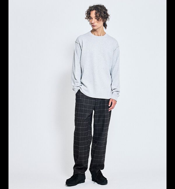 ABAHOUSE「【リバーシブルカラー】14Gコットン ニットスウェット / クルーネックプルオー」|ニット・セーター|