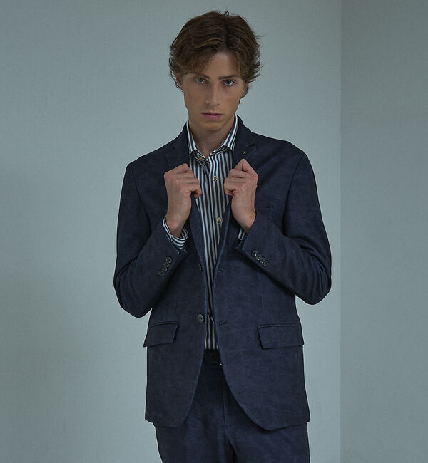 ABAHOUSE「【セットアップ対応】Down Fabric フェードスエード ジャケット / F」|テーラードジャケット|