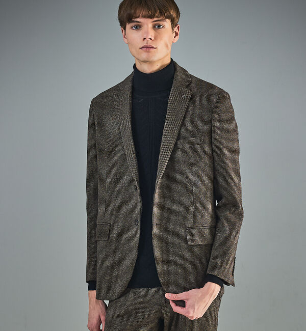 ABAHOUSE「【セットアップ対応】WOOL&times;COTTON ムリネ ジャージー ジャケット /」|テーラードジャケット|ブラウン