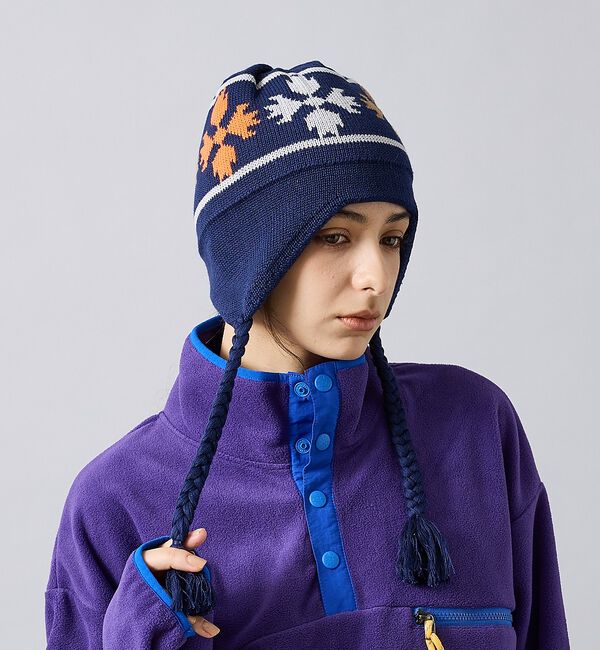 ABAHOUSE「【POLER / ポーラー】BEAR PAW FLAP BEANIE /  フラ」|その他|ネイビー