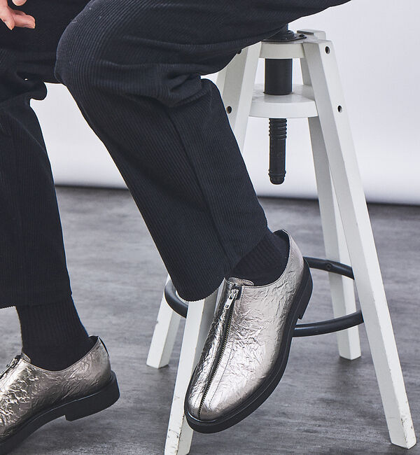 alfredoBANNISTER「センター ジップ パターン レザーシューズ」|その他|その他