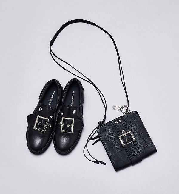 alfredoBANNISTER「センターバックル ライダース レザー スリッポン/スニーカー」|スニーカー|