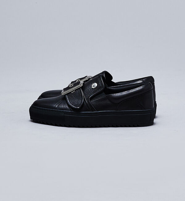 alfredoBANNISTER「センターバックル ライダース レザー スリッポン/スニーカー」|スニーカー|