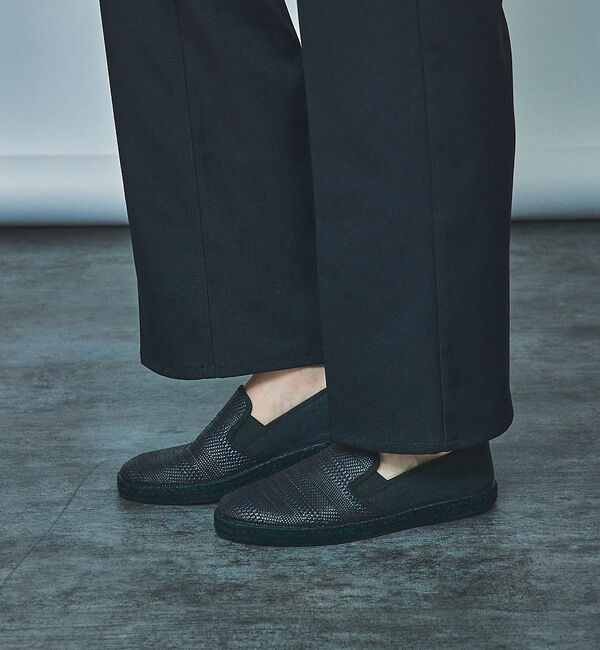alfredoBANNISTER「【berevere別注】エラスティック 編込みパターン スリッポン」|スニーカー|