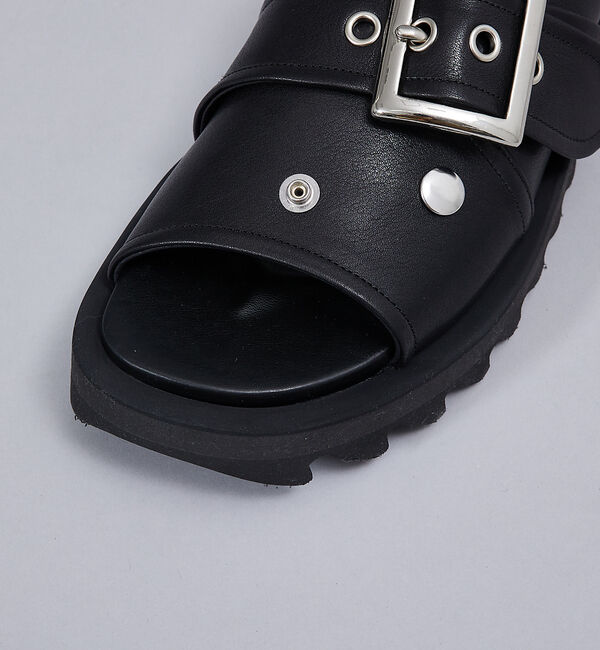 alfredoBANNISTER「【WRAP SHOES】ライダースバックル ボリュームソール スライドサンダル」|サンダル|