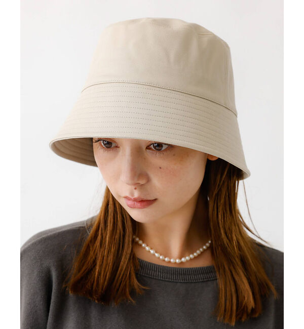 Rouge vif「【RUBEN/ルーベン】フェイクレザーバケットハット/RUS-8211」|その他|ライトベージュ