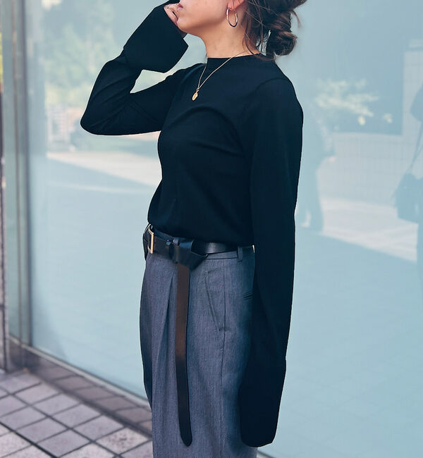 Rouge vif「スリーブスリット ニットプルオーバー」|ニット・セーター|