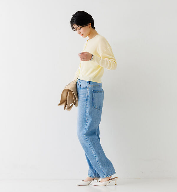 Rouge vif「布帛コンビシアーリブカーディガン」|カーディガン|