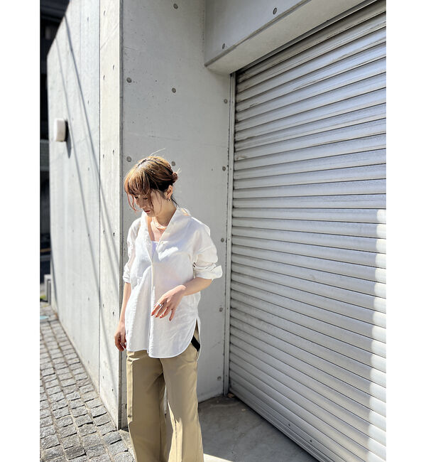 Rouge vif「綿麻レギュラー ナチュラルシャツ」|シャツ・ブラウス|