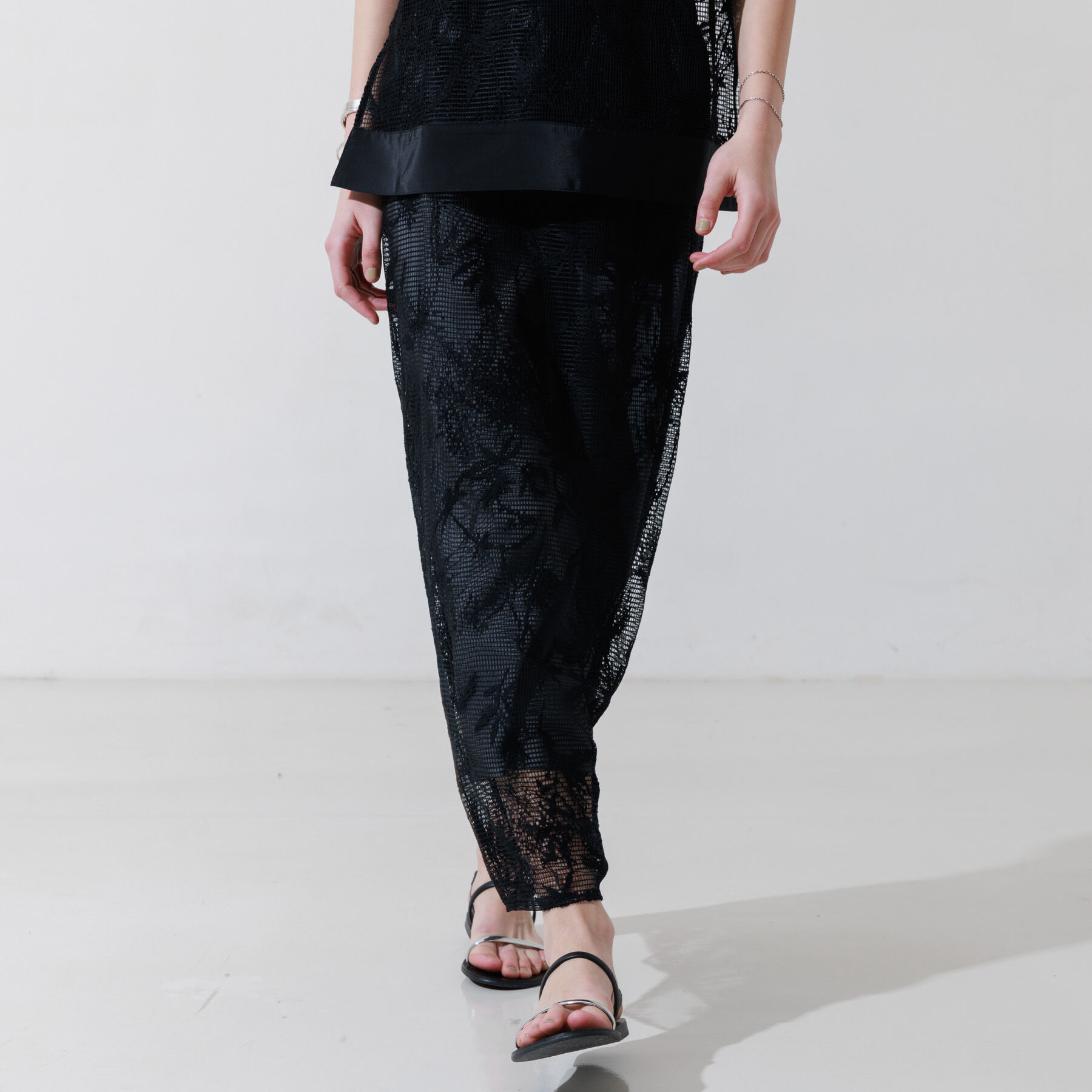 Rouge vif「【セットアップ対応】ボタニカルレースタイトスカート」|スカート|