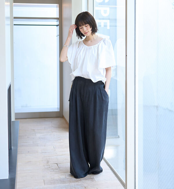 Rouge vif「シルク混コットンフォルムブラウス」|シャツ・ブラウス|