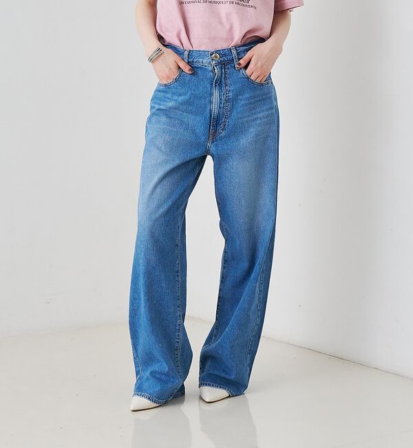 Rouge vif「【NEEDBY heritage/ニードバイヘリテージ】KOH ワイドストレート」|デニム|ブルー