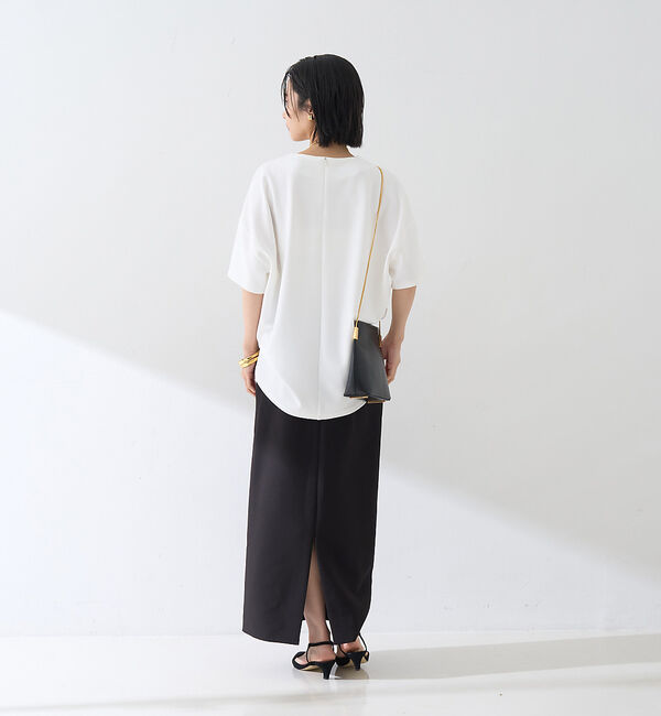 Rouge vif「【接触冷感】ストレッチダンボール半袖プルオーバー」|Tシャツ・カットソー|