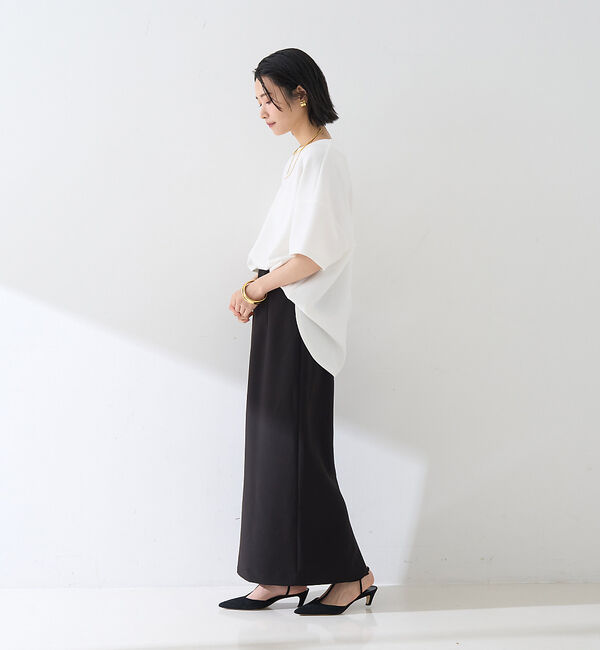 Rouge vif「【接触冷感】ストレッチダンボール半袖プルオーバー」|Tシャツ・カットソー|