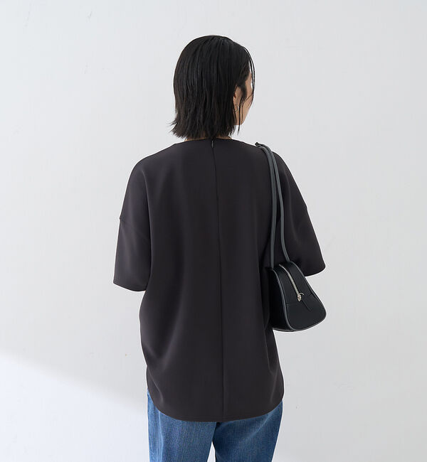 Rouge vif「【接触冷感】ストレッチダンボール半袖プルオーバー」|Tシャツ・カットソー|