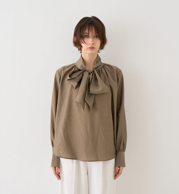 Rouge vif「【一部店舗限定】袖ボリュームボウタイブラウス」|シャツ・ブラウス|