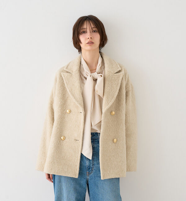 Rouge vif「【追加4】【一部店舗限定】ラメシャギースライバーPコート/ピーコート」|ピーコート|