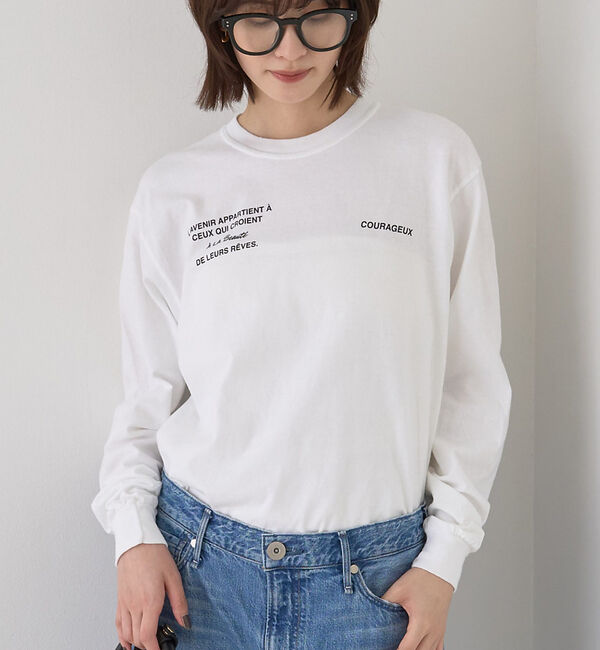 Rouge vif「ガーメントダイロゴロンTシャツ」|Tシャツ・カットソー|ホワイト